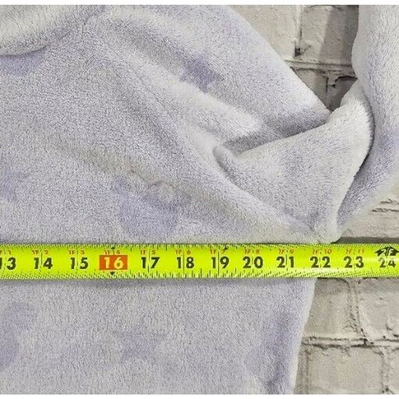 Disney Mickey Mouse Faux Fur Fleece Purple Long Sleeve Pullover Hoodie WOMENS M - Picture 5 of 10